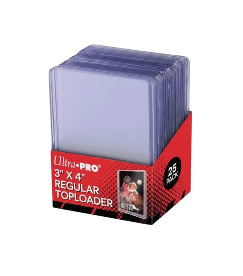 Pack de 25 fundas rígidas transparentes InspectorTCG Ultra Pro para proteger cartas coleccionables de 3x4 pulgadas