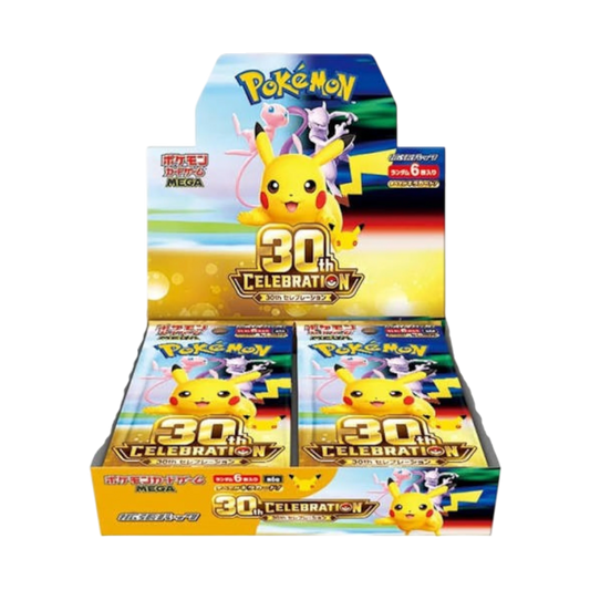 Caja de sobres Booster Box 30th Celebración M6A japonés de Pokémon de InspectorTCG con diseño de Pikachu y Mew