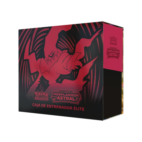 Elite Trainer Box InspectorTCG Resplandor Astral de Pokémon con diseño en negro y rojo para coleccionistas