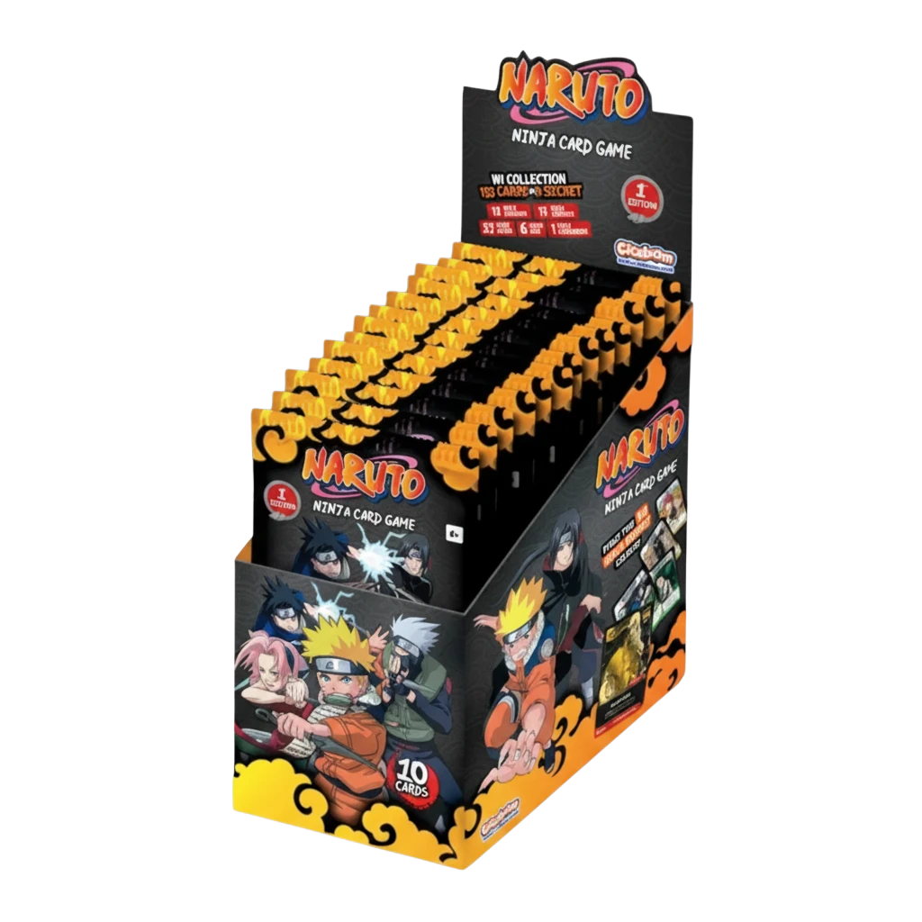 Caja de sobres Booster Box Naruto First Set 1a Edición en inglés de InspectorTCG con personajes del anime.
