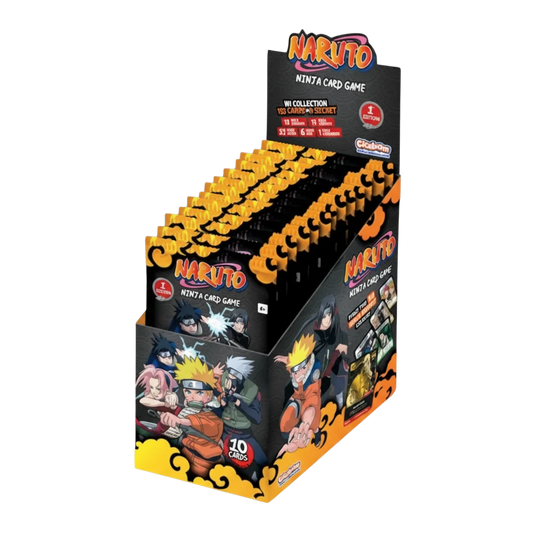 Caja de sobres Booster Box Naruto First Set 1a Edición en inglés de InspectorTCG con personajes del anime.