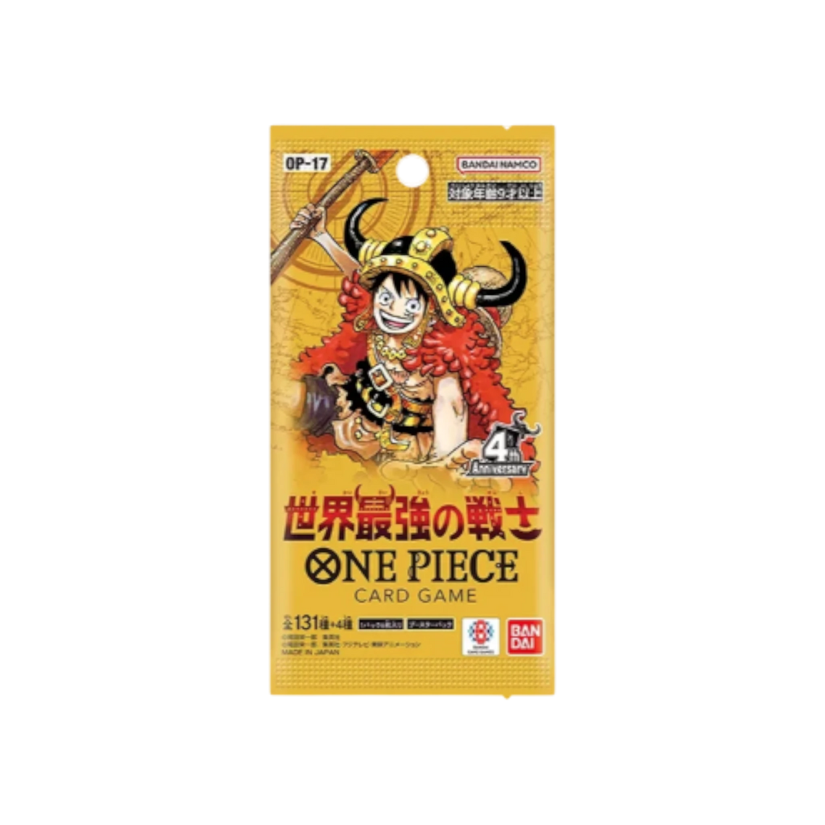 Sobre de cartas InspectorTCG OP-17 The World's Strongest Warriors de One Piece con ilustración de Luffy