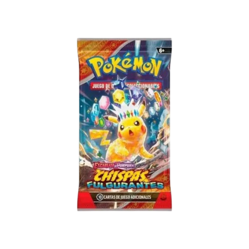 Sobre de cartas Pokémon Chispas Fulgurantes de InspectorTCG con ilustración de Pikachu con corona de cristales