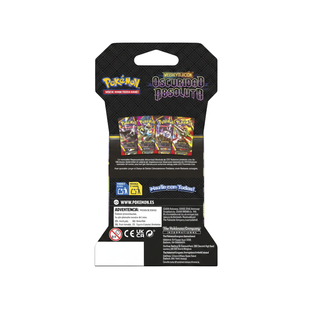 Sobre de cartas Pokémon TCG Oscuridad Absoluta de InspectorTCG con diseño oscuro y llamativo para coleccionistas
