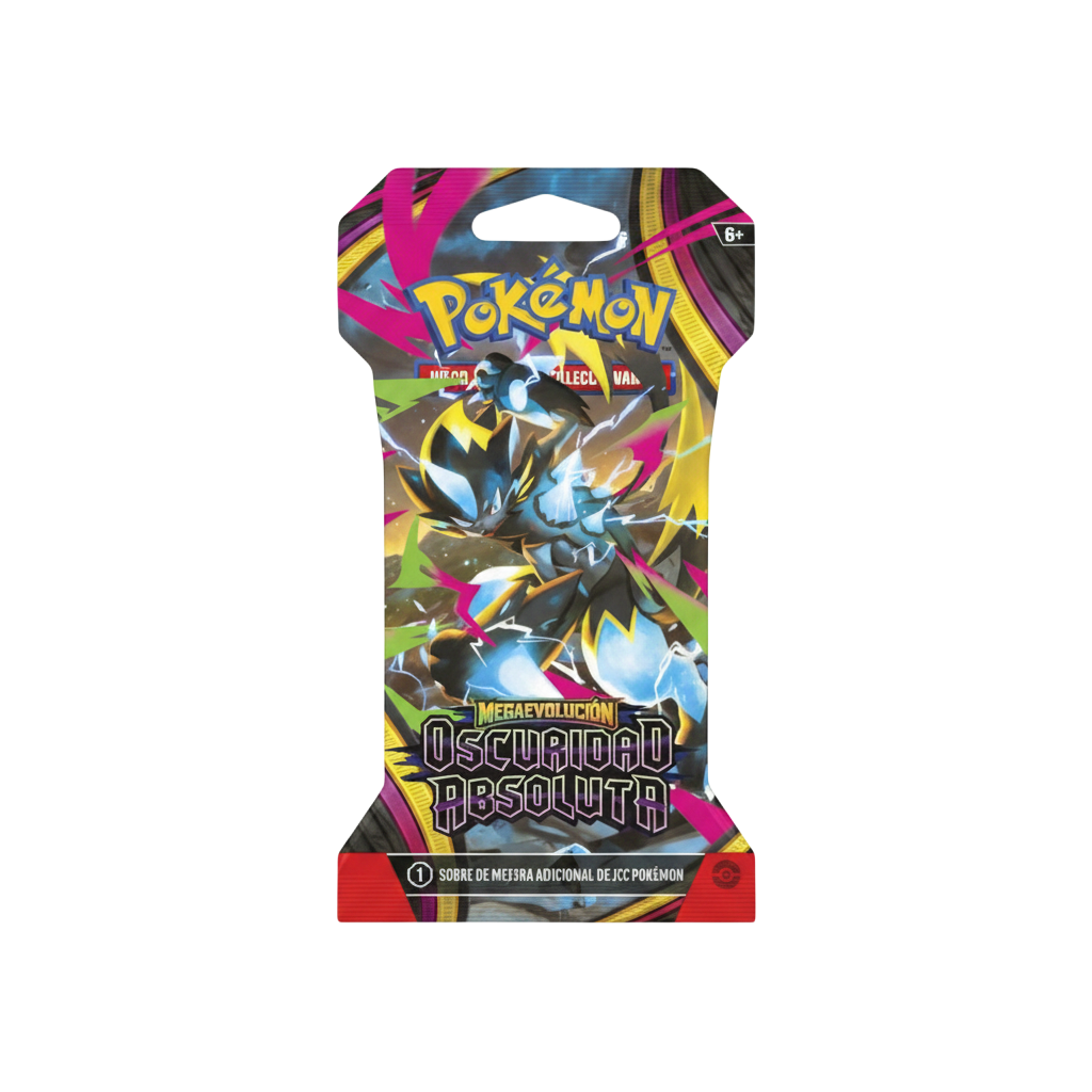 Sobre de cartas Pokémon TCG Oscuridad Absoluta de InspectorTCG con ilustración de Megaevolución