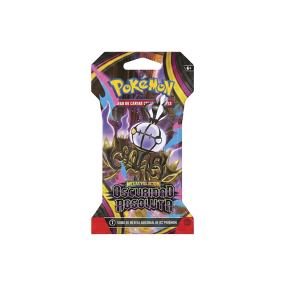 Sobre de cartas Pokémon TCG Oscuridad Absoluta de InspectorTCG con diseño de Chandelure en fondo morado y negro
