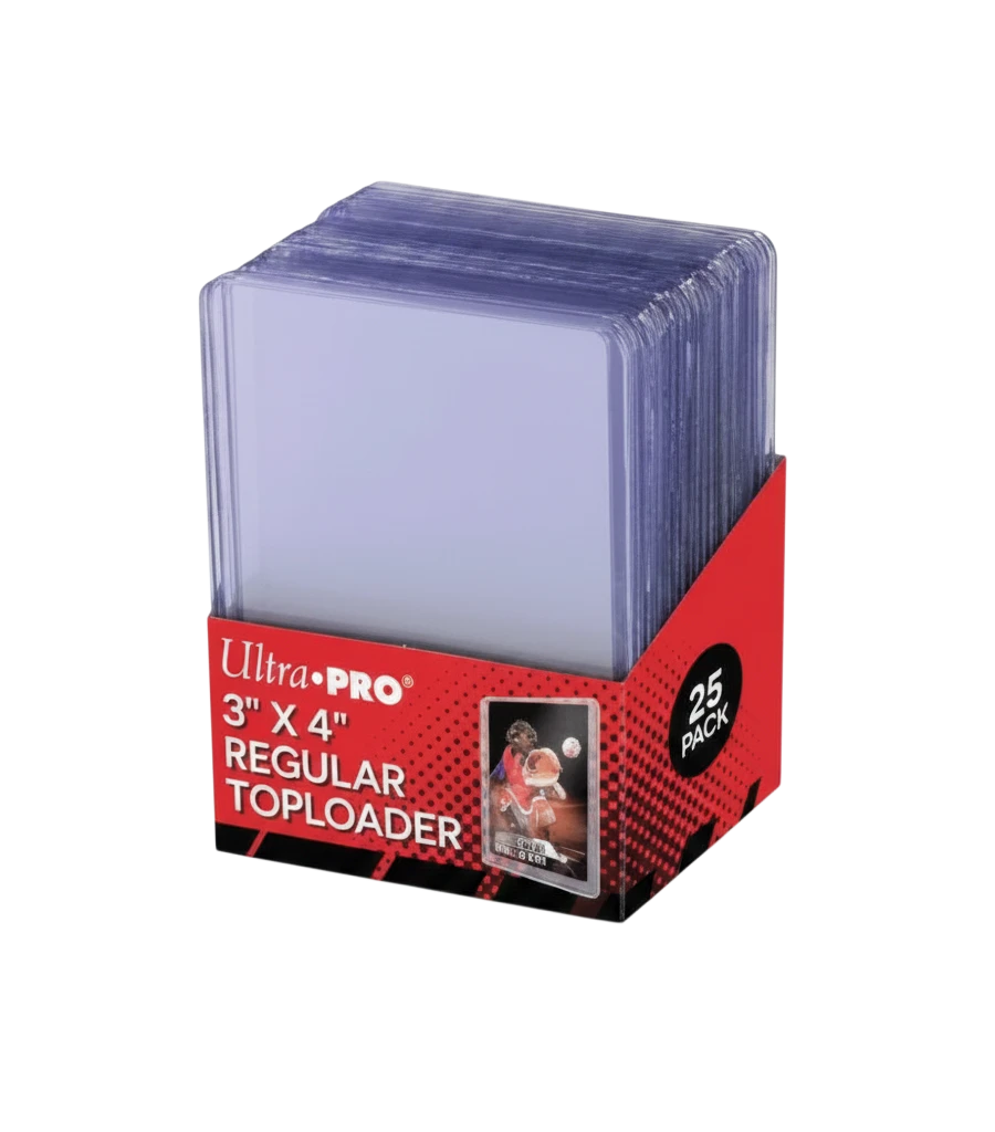 Pack de 25 fundas rígidas transparentes InspectorTCG Ultra Pro para proteger cartas coleccionables de 3x4 pulgadas